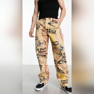 VANS Rare Unisex DRILL CHORE CARPENTER Barrel Desert Joshua Tree JEANS Sz 40x32